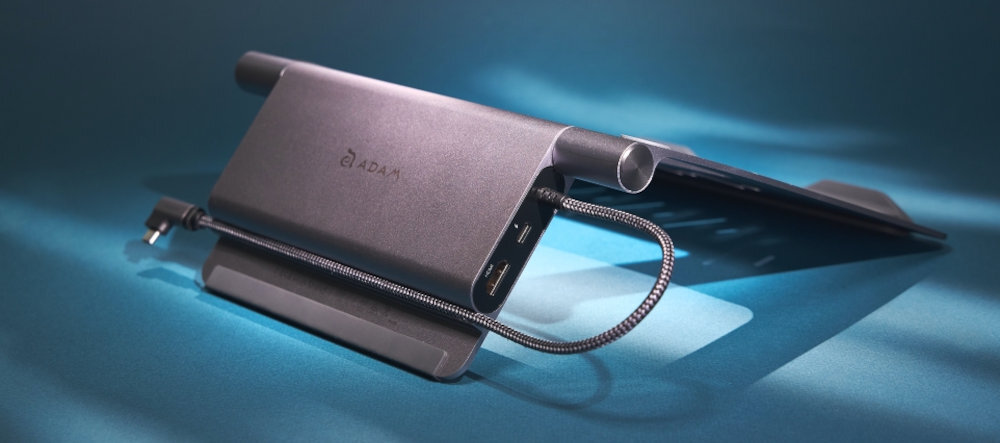 Podstawka pod laptopa ADAM ELEMENTS AAPADHUBSTDGY wbudowane dodatkowe gniazdo usb C