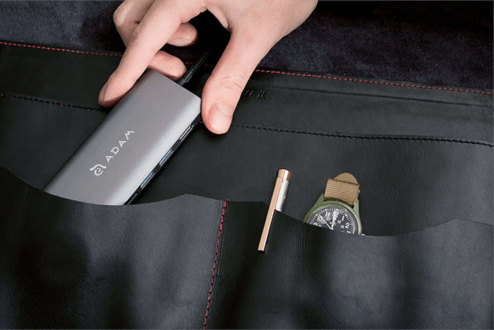 Stacja dokująca  ADAM ELEMENTS CASA Hub A01 zawsze dostepne porty na karte pamieci