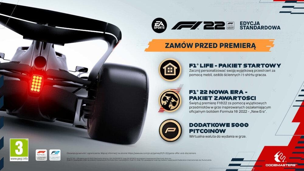 F1 2022 przedsprzedaz