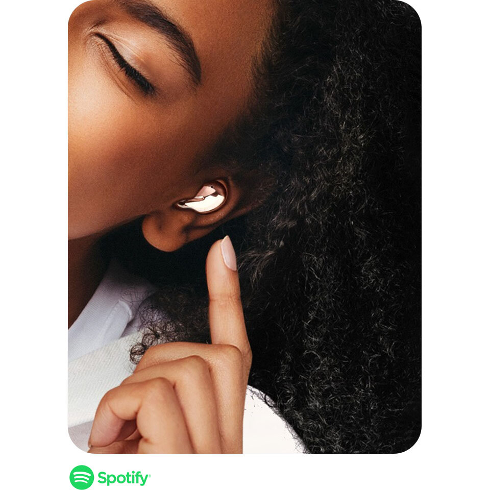 Grafika informująca o Integracji galaxy buds live ze Spotify Grafika informująca o Integracji galaxy buds live ze Spotify