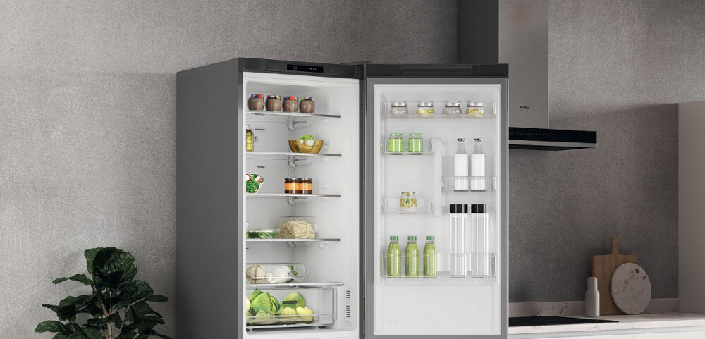 Lodówka WHIRLPOOL WHC18 T311 półka na drzwiach regulacja balkoniki