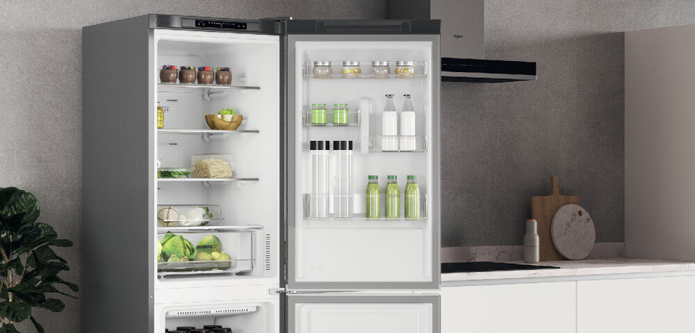 Lodówka WHIRLPOOL WHC18 T311 półka na drzwiach regulacja balkoniki