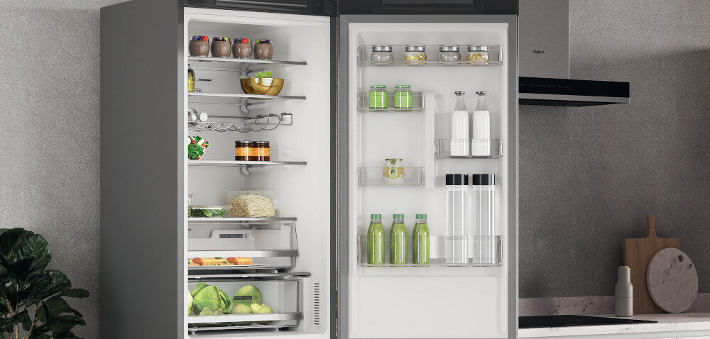 Lodówka WHIRLPOOL WHC18 T311 półka na drzwiach regulacja balkoniki