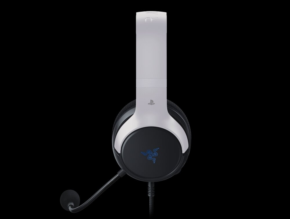 Słuchawki RAZER Kaira X (PlayStation Licensed) PS LICENCJA JAKOŚĆ DŹWIĘK ŁĄCZNOŚĆ WAGA LEKKOŚĆ TECHNOLOGIA MIKROFON KARDIOIDALNY DOPASOWANIE STEROWANIE CZAS PRACY CZAS DZIAŁANIA