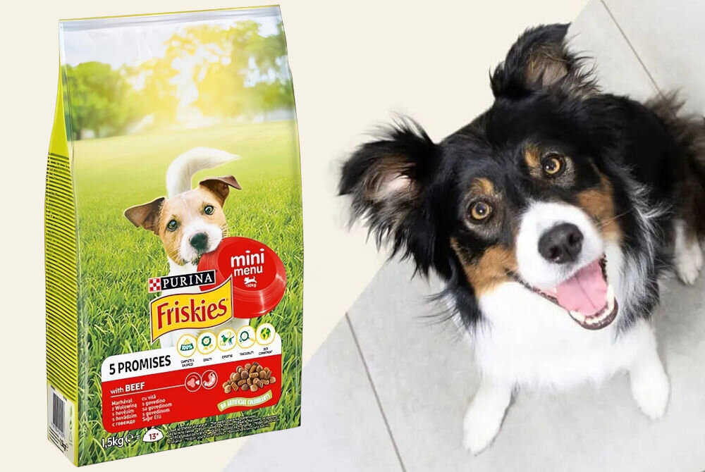 Karma dla psa FRISKIES Mini Menu Wołowina 1,5 kg sklad analiza