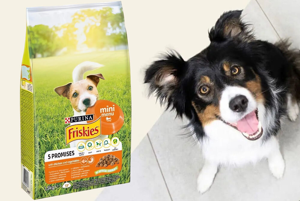 Karma dla psa FRISKIES Mini Menu Kurczak z warzywami 1,5 kg sklad analiza