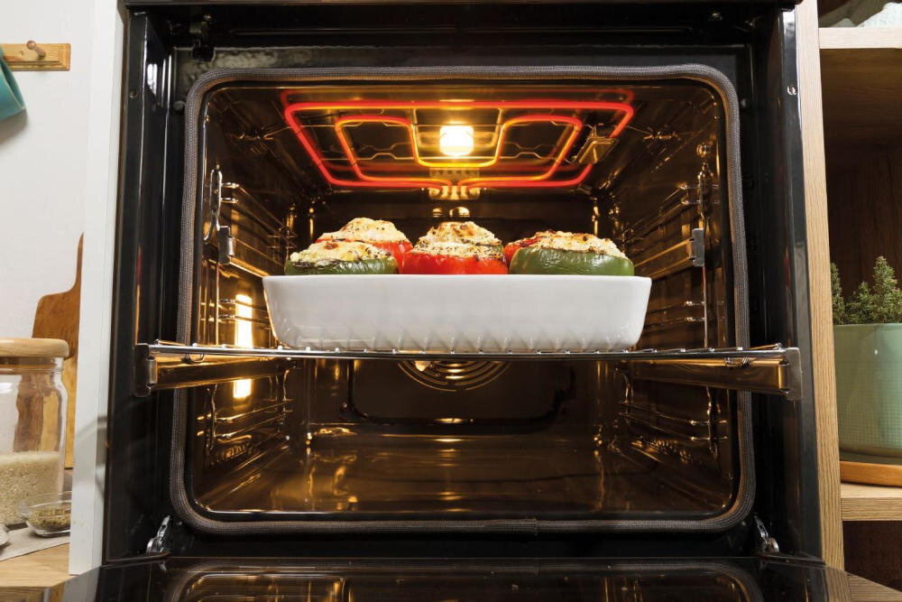GORENJE większa mniejsza grzałka dystrybucja ciepło pieczenie jedzenie chrupiące miękkie