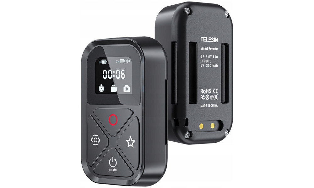 Pilot TELESIN GP-RMT-T10 ladowanie baterii