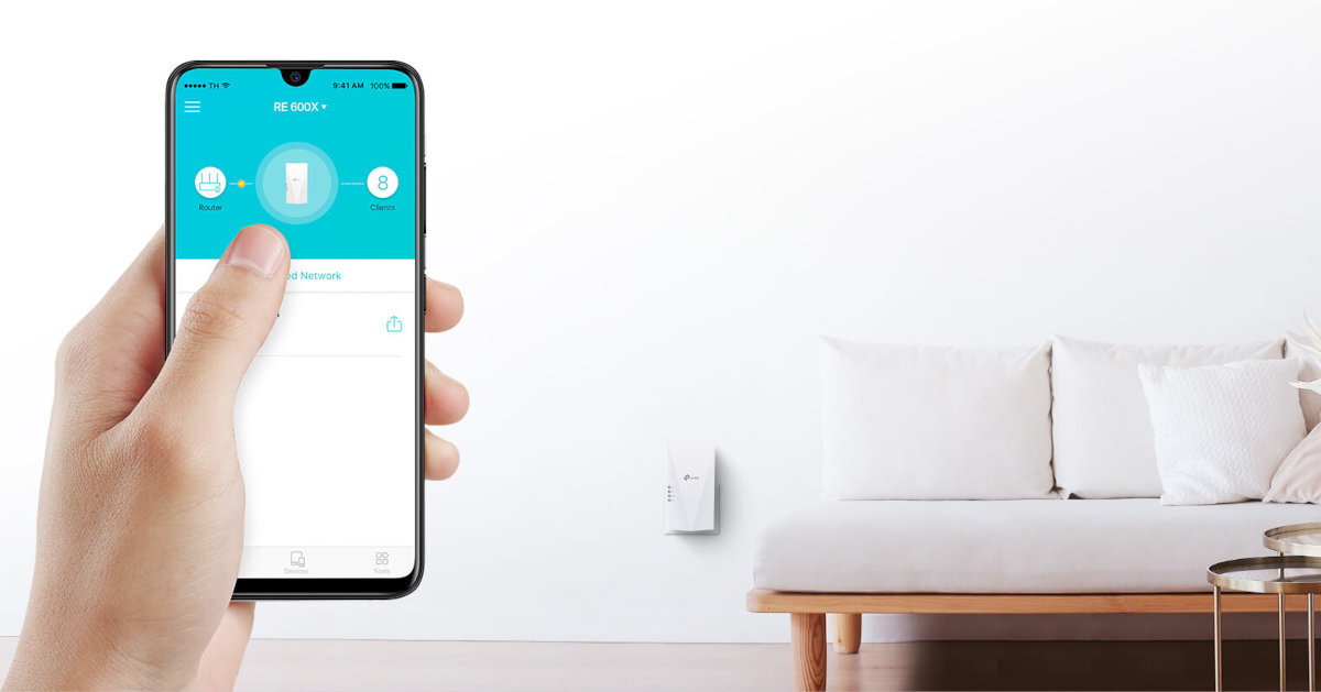 TP-LINK RE600X funkcjonalny wskaznik sygnalu