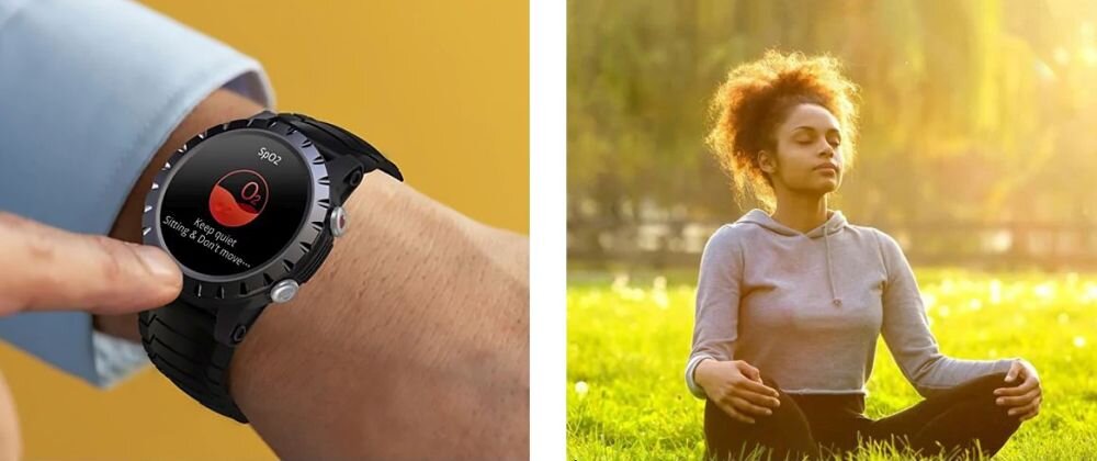 Smartwatch ZEBLAZE Stratos ekran bateria czujniki zdrowie sport pasek ładowanie pojemność rozdzielczość łączność sterowanie krew puls rozmowy smartfon aplikacja