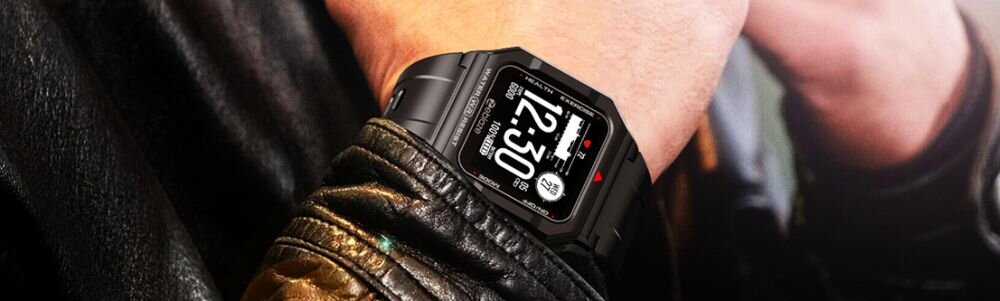 Smartwatch ZEBLAZE Ares  ekran bateria czujniki zdrowie sport pasek ładowanie pojemność rozdzielczość łączność sterowanie krew puls rozmowy smartfon aplikacja 