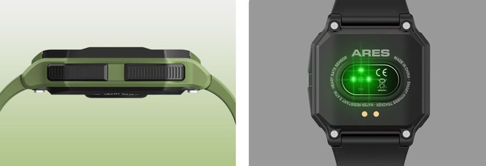 Smartwatch ZEBLAZE Ares  ekran bateria czujniki zdrowie sport pasek ładowanie pojemność rozdzielczość łączność sterowanie krew puls rozmowy smartfon aplikacja 