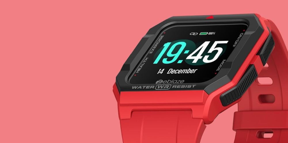 Smartwatch ZEBLAZE Ares  ekran bateria czujniki zdrowie sport pasek ładowanie pojemność rozdzielczość łączność sterowanie krew puls rozmowy smartfon aplikacja 