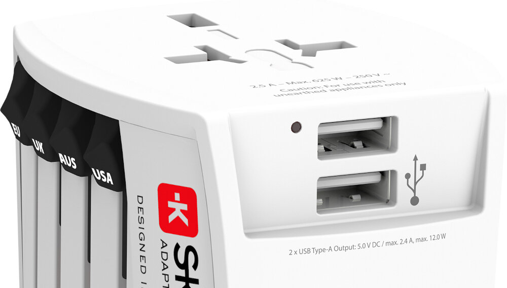 Adapter podróżny SKROSS MUV 1.302960 (Świat - Świat) port USB mobilność