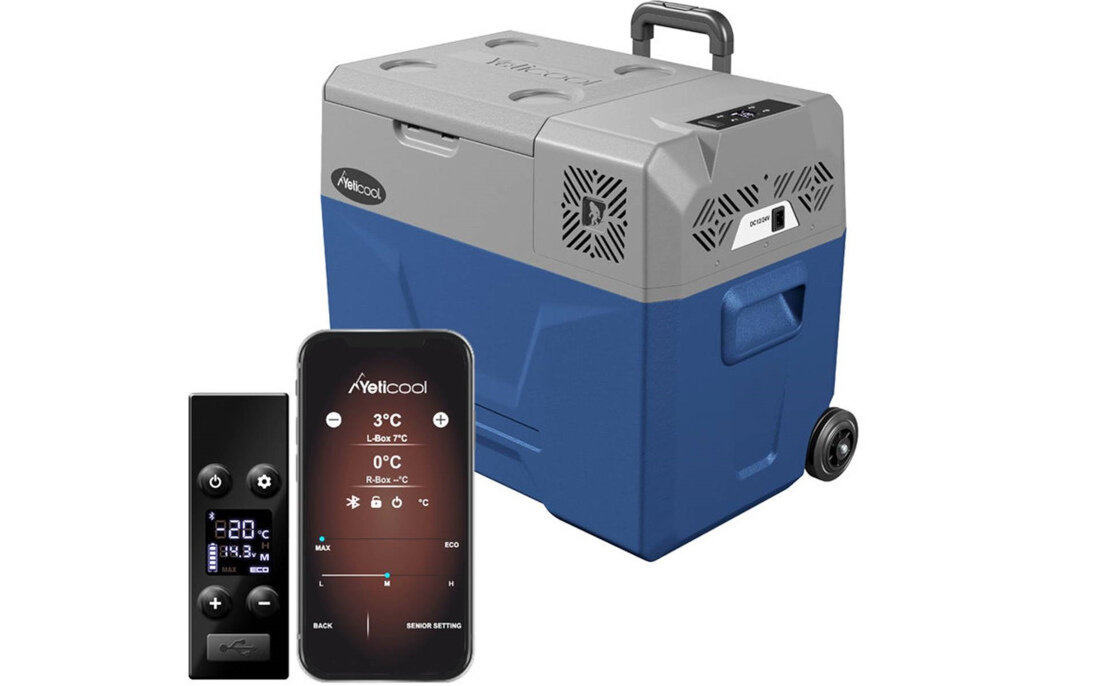 Lodowka YETICOOL BX40 Niebieski nowoczesne rozwiazania gniazdo USB wbudowany nadajnik Bluetooth dedykowana aplikacja