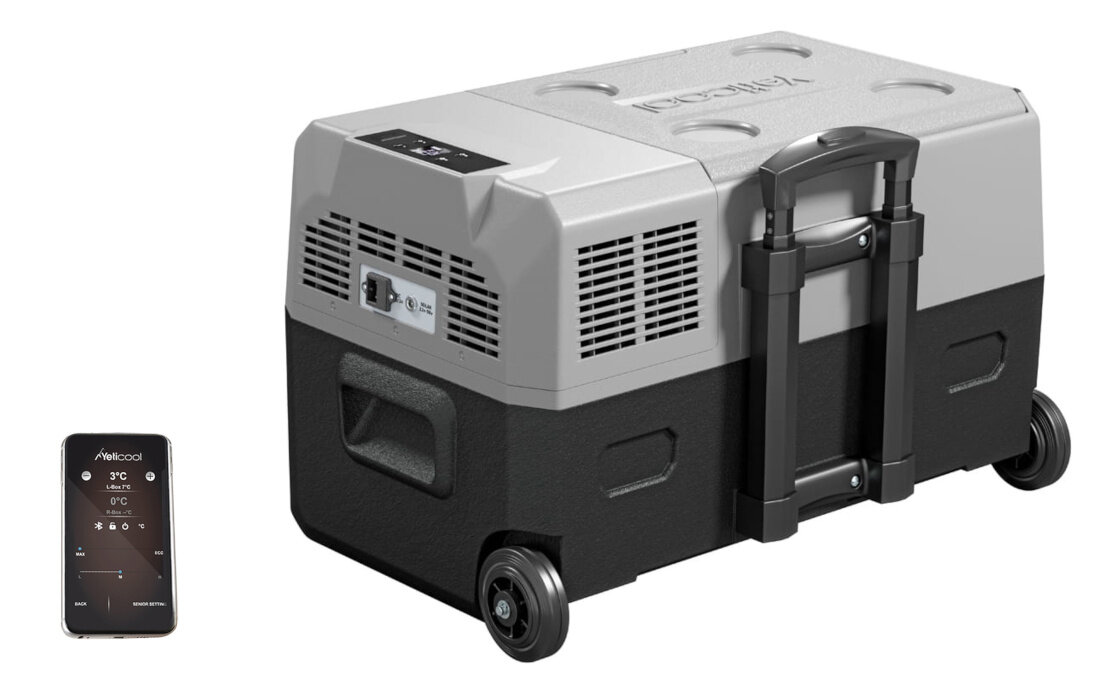 Lodowka YETICOOL BCX30 Szary mozliwosci Bluetooth wygodny panel sterowania z czytelnym ekranem