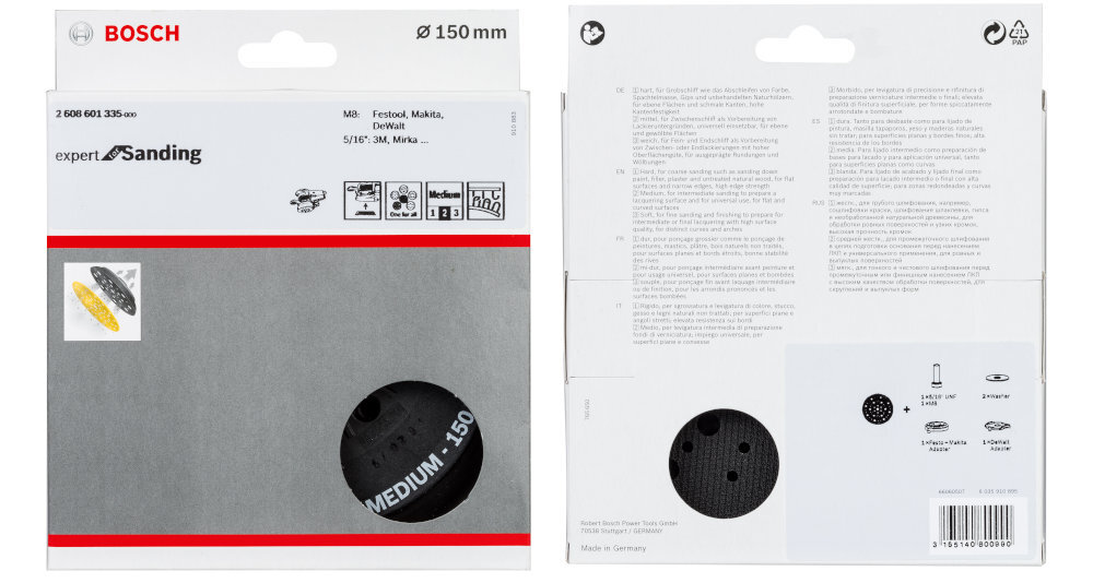 Tarcza BOSCH Accessories 2608601335 płaskie zakrzywione powierzchnie