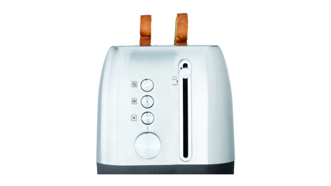 Toster BREVILLE Edge VTR017X szereg innowacyjnych funkcji funkcja rozmrazania funkcja podgrzewnaia pieczywa