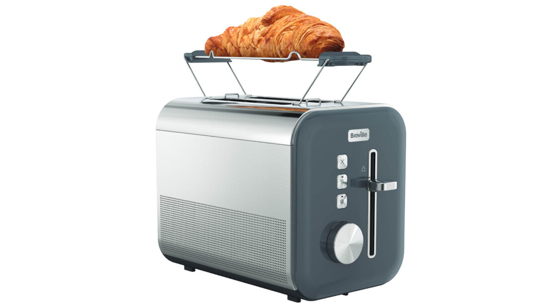 Toster BREVILLE High Gloss VTT949X szereg innowacyjnych funkcji funkcja rozmrazania funkcja podgrzewnaia pieczywa