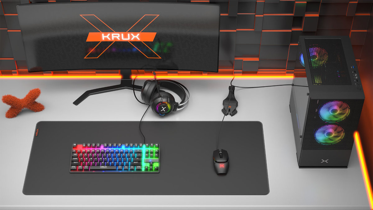 Mysz KRUX Bot KRX0115 RGB ergonomiczny kształt