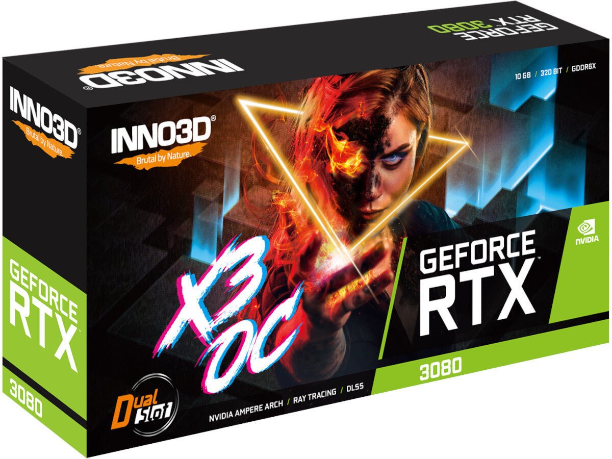 Karta graficzna INNO3D GeForce RTX 3080 X3 OC LHR 10GB zawartosc opakowania