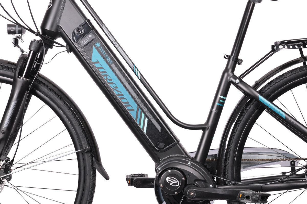 Rower elektryczny TORPADO Era D17 28 cali damski Czarny rama aluminium