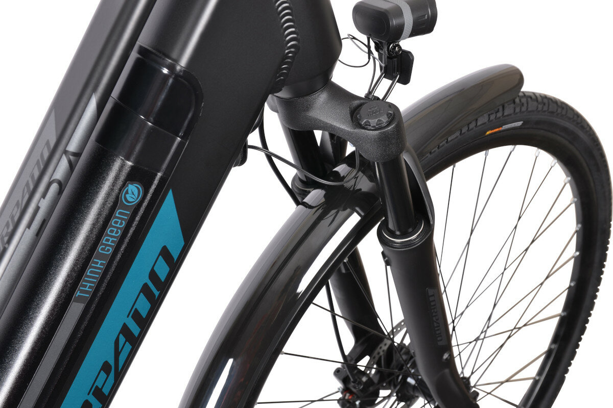 Rower elektryczny TORPADO Era D17 28 cali damski Czarny amortyzator