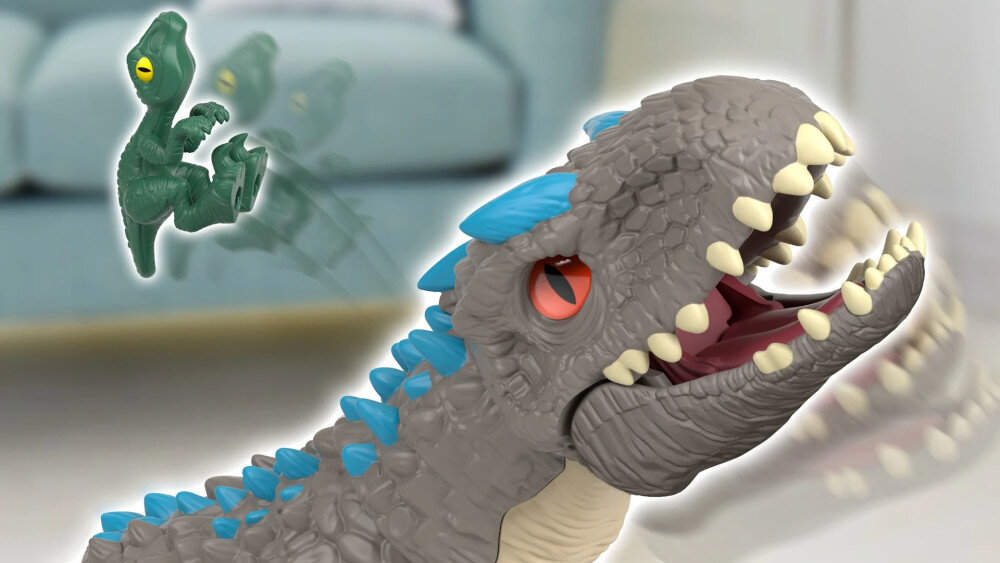 Dinozaury MATTEL Imaginext Jurassic World Indominus Rex GMR16  - zrzucony raptor