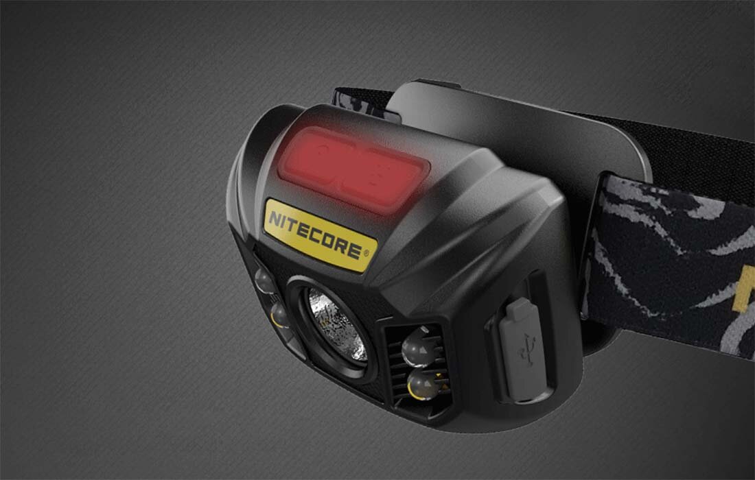 Latarka czołowa NITECORE NU32 regulacja jasności ryby pracy