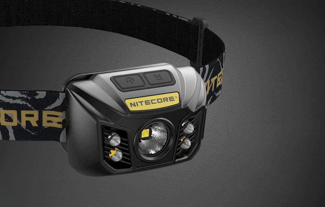 Latarka czołowa NITECORE NU32 waga przyjazne materiały dwa przyciski blokada