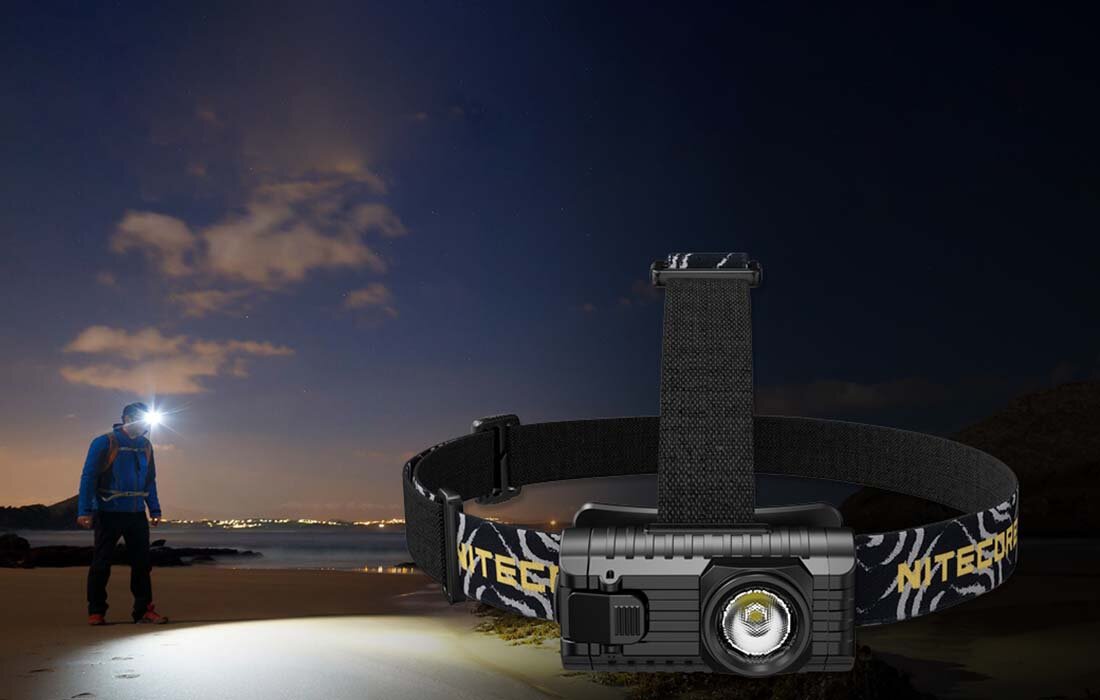 Latarka czołowa NITECORE HA23 dioda jasność zasięg kąt padania światła