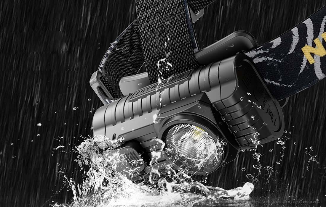 Latarka czołowa NITECORE HA23 tworzywo pc waga wytrzymałość odporność ip67 upadki polaryzacja