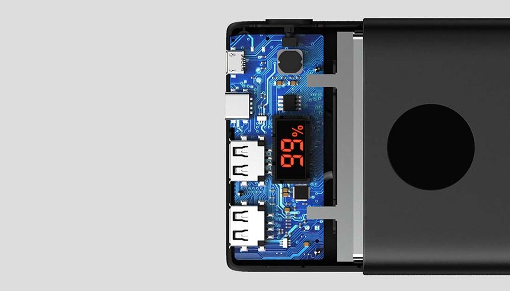 Powerbank ROMOSS PEA40 pojemność moc porty wyjścia USB-A USB typ-C ładowanie szybkość ekran diody wymiary waga odporny bezpieczny