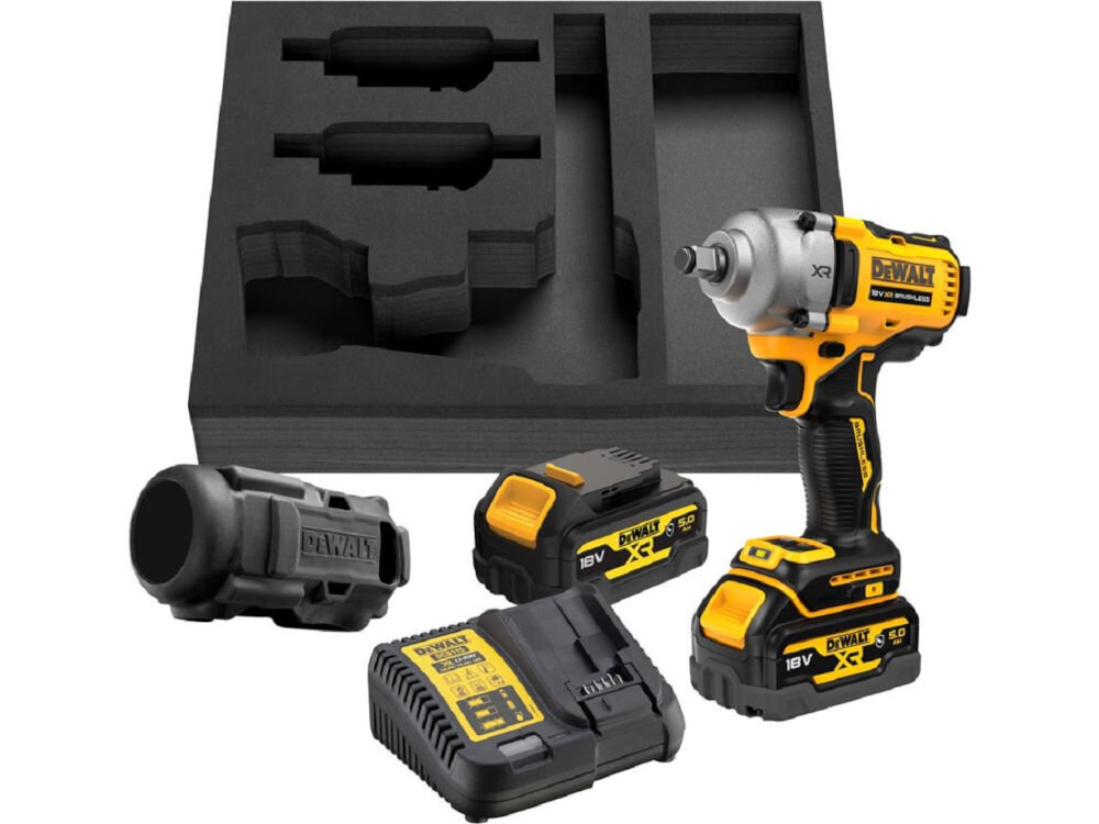 Klucz udarowy DEWALT DCF891P2G-QW elementy opakowanie zestaw