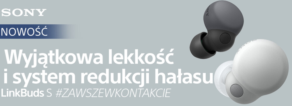 Słuchawki dokanałowe SONY WFLS900NB wysoka jakość pasmo przenoszenia przetworniki neodymowe magnesy