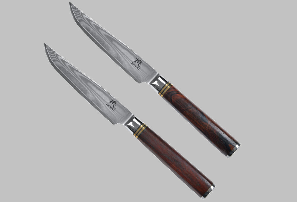 Zestaw noży SHIORI Suteki (2 elementów) 撓 Sutēki wygodne w użytkowaniu sprezyste twarde ostre pudelko