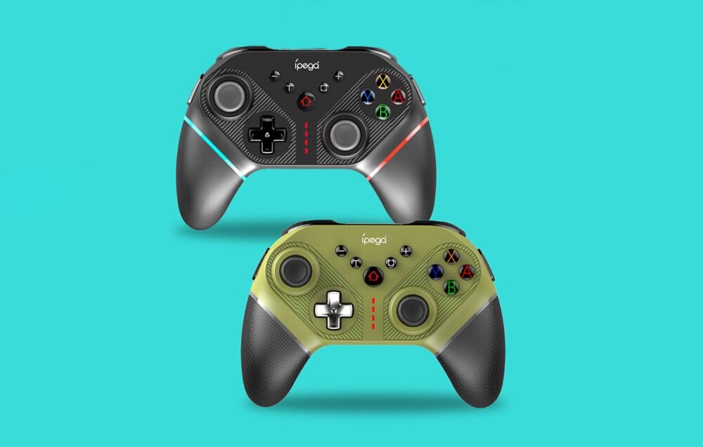 Kontroler IPEGA Ninja PG-SW038S Khaki przyciski czas pracy funkcje silniki wibracyjne