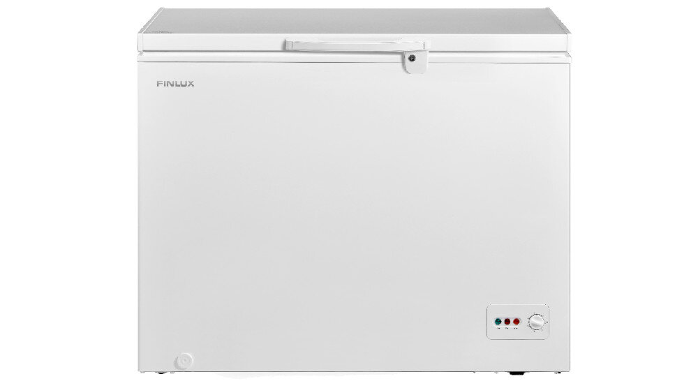 Zamrażarka FINLUX Zamrażarka FINLUX FR-CF301SFW klasa energetyczna F roczne zużycie energii około 270 kWh cicha praca 41 dB ograniczyć poziom hałasu przez mechaniczne elementy komfort codziennego użytkowania
