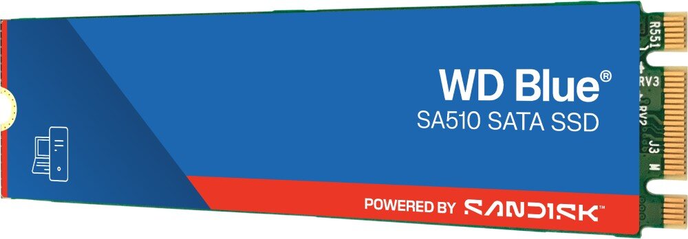 Dysk WD Blue SA510 Wymiary waga kolor pojemność niezawodność trwałość prędkość odczytu prędkość zapisu