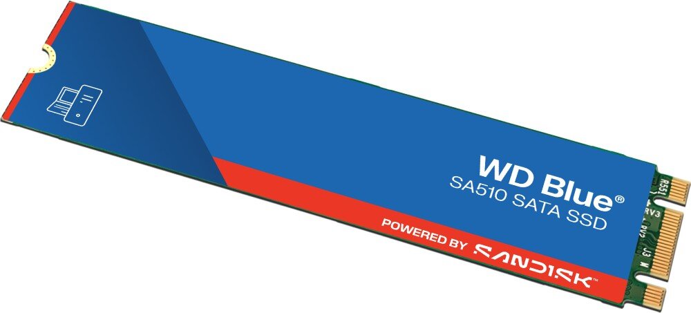 Dysk WD Blue SA510 Wymiary waga kolor pojemność niezawodność trwałość prędkość odczytu prędkość zapisu