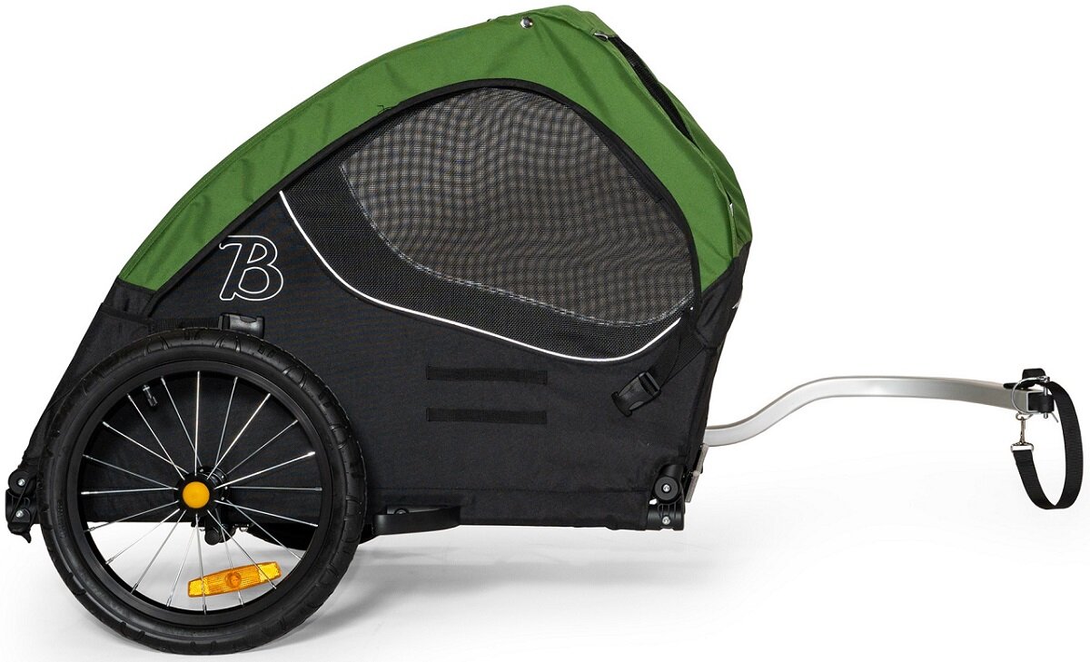 Przyczepka rowerowa BURLEY Tail Wagon Zielony Wydajność wielofunkcyjność wentylacja Łatwe montowanie  składanie Bezpieczeństwo Pojemny schowek Zdejmowana podłoga Solidne koła