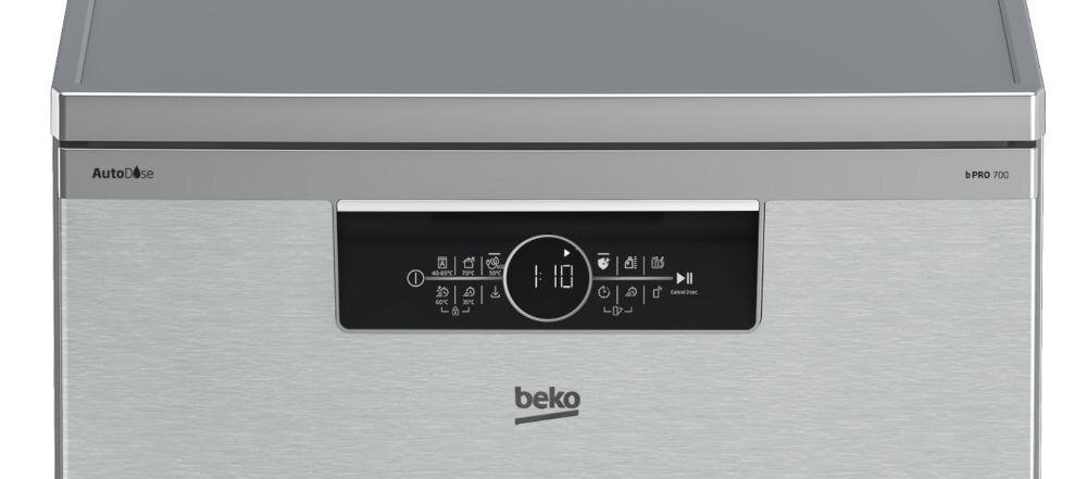 BEKO BDFN36641XA wygodny panel sterowania program zmywanie pokrętło funkcja zabrudzenie ikonki