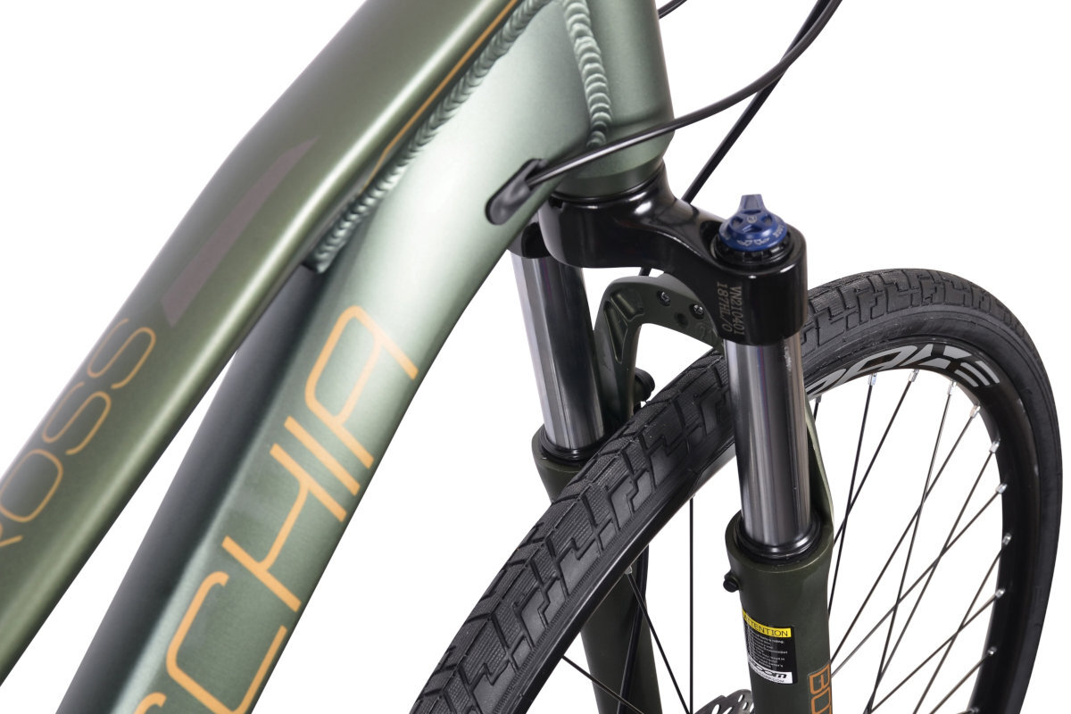 Rower crossowy BOTTECCHIA Lite Cross D17 Damski Niebieski amortyzator