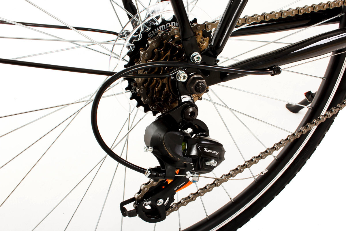 ROWER GOETZE TREKKING GEMINI D17 CZARNY pokonaj strome wzniesienia z przerzutkami shimano