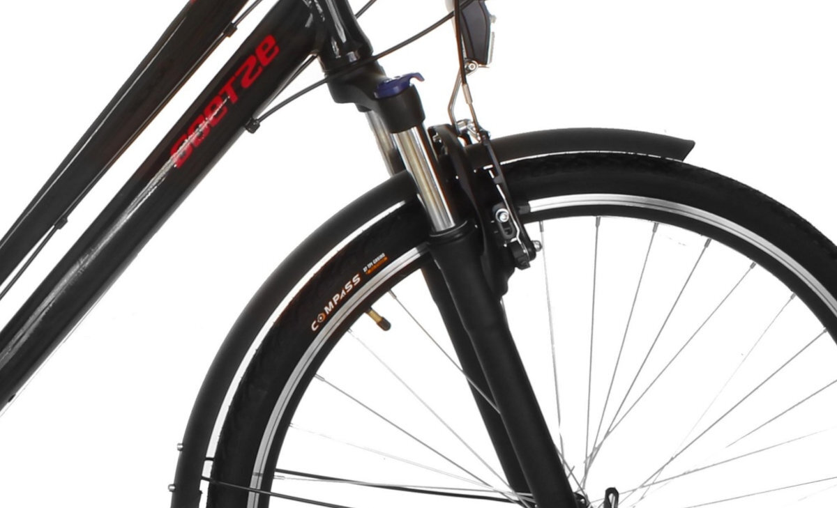 Rower trekkingowy GOETZE Tour D17 28 cali damski Czarny amortyzator kierownica