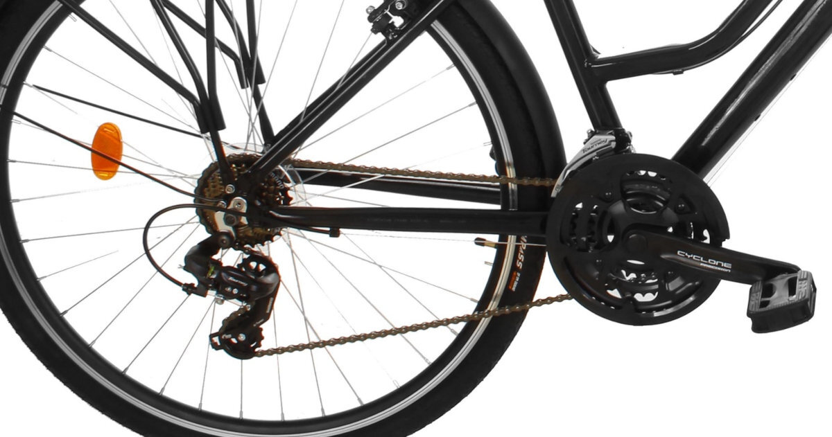 Rower trekkingowy GOETZE Tour D17 28 cali damski Czarny przerzutki manetki