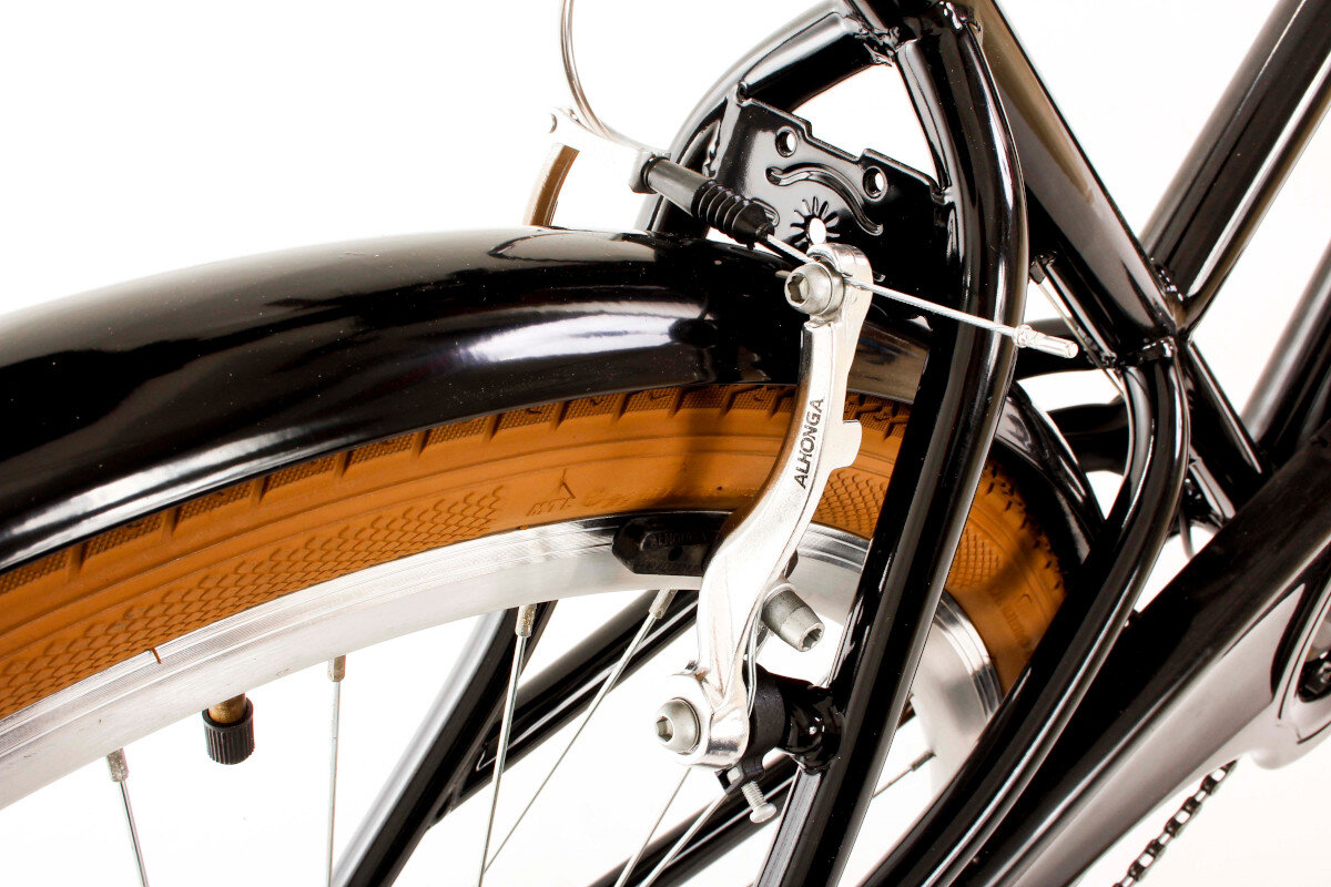 Rower miejski z koszykiem GOETZE Cruiser S7B 28 cali czarny hamulce vbrake