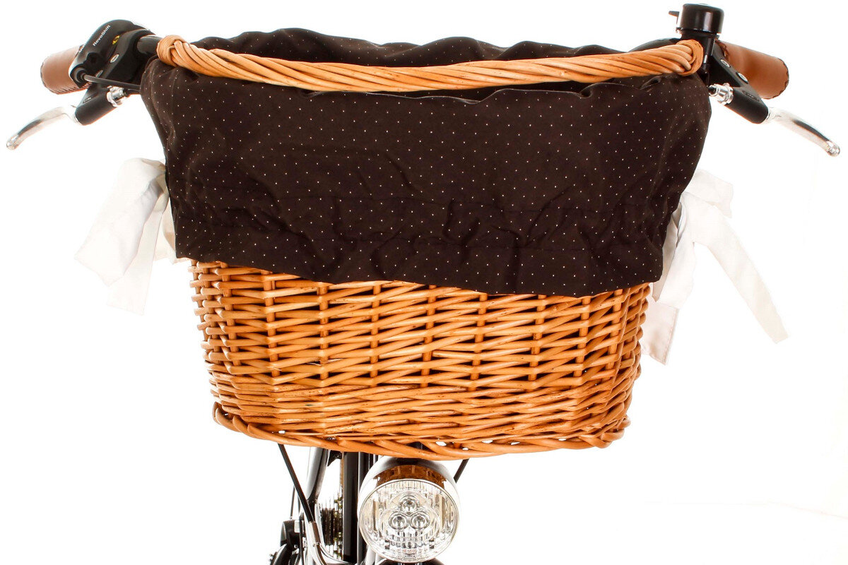 Rower miejski z koszykiem GOETZE Cruiser S7B 28 cali czarny wyposazenie