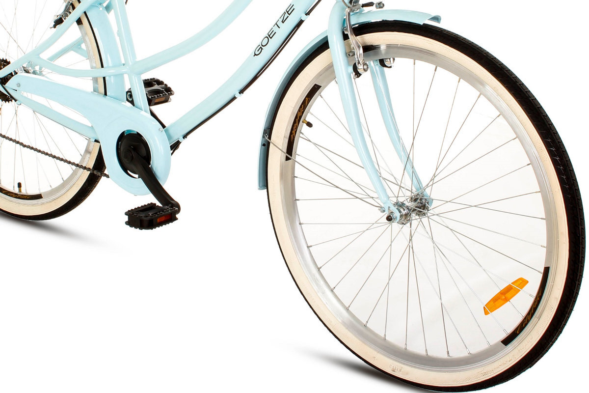 Rower miejski z koszykiem GOETZE Cruiser S7B 28 cali Blekitny kola obrecze