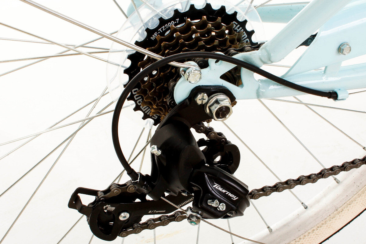 Rower miejski z koszykiem GOETZE Cruiser S7B 28 cali Blekitny prerzutki